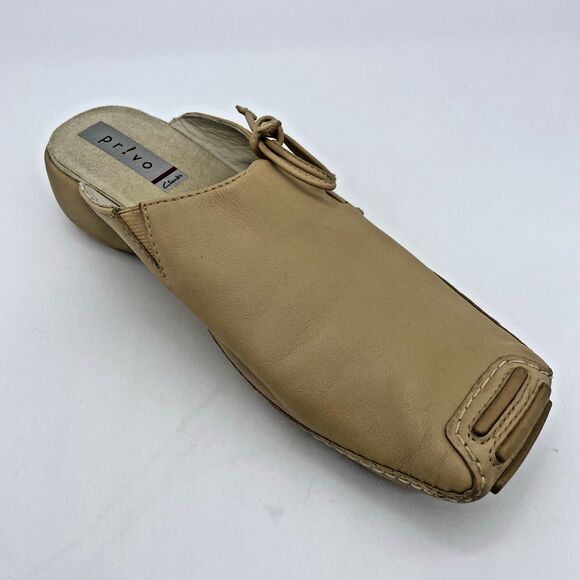 Clark's Privo Slip On Comfort Shoe's Women's 8M Tan Leather Lagenlook Bohochic - Picture 2 of 16